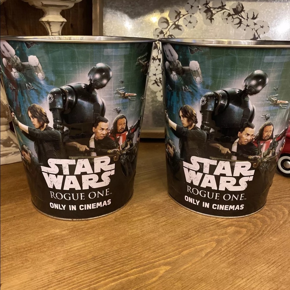 RARELE Star Wars ROGUE TWO Movie Popcorn Tins